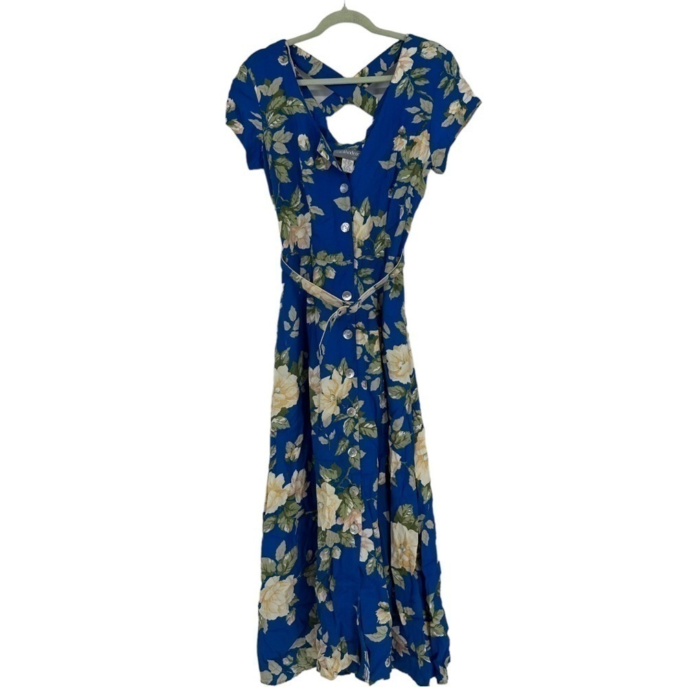 NEW Vintage Cabi Carol Anderson Floral Maxi Dress Deadstock Size‎ 8